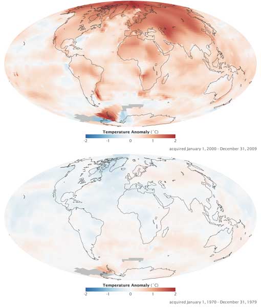 NASA Global warming mapped