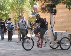 The Google Street View trike visits the University of Melbourne